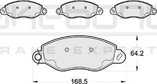 Akebono AN-4356KE - Kit pastiglie freno, Freno a disco autozon.pro