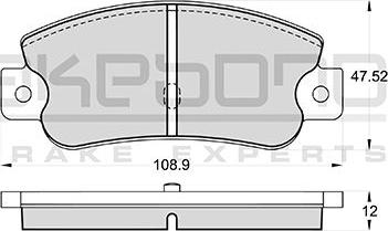 Akebono AN-4353KE - Kit pastiglie freno, Freno a disco autozon.pro