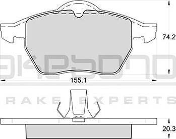 Akebono AN-4357K - Kit pastiglie freno, Freno a disco autozon.pro