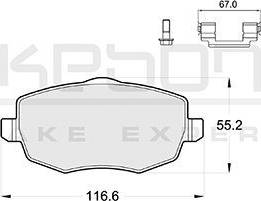 Akebono AN-4366K - Kit pastiglie freno, Freno a disco autozon.pro