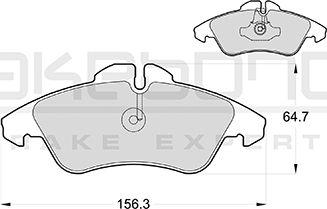 Akebono AN-4309KE - Kit pastiglie freno, Freno a disco autozon.pro