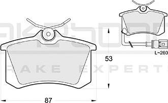 Akebono AN-4300WKE - Kit pastiglie freno, Freno a disco autozon.pro