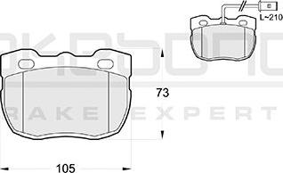 Akebono AN-4301WKE - Kit pastiglie freno, Freno a disco autozon.pro