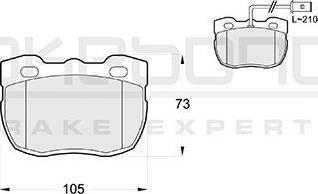 Akebono AN-4301WK - Kit pastiglie freno, Freno a disco autozon.pro