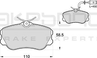 Akebono AN-4308WKE - Kit pastiglie freno, Freno a disco autozon.pro