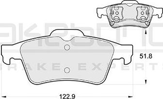 Akebono AN-4303K - Kit pastiglie freno, Freno a disco autozon.pro