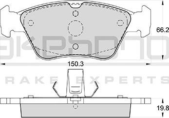 Akebono AN-4311KE - Kit pastiglie freno, Freno a disco autozon.pro