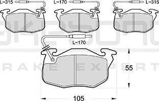 Akebono AN-4385WKE - Kit pastiglie freno, Freno a disco autozon.pro