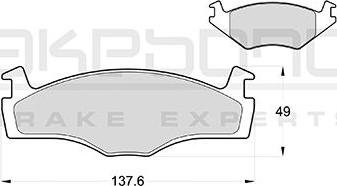 Akebono AN-4387KE - Kit pastiglie freno, Freno a disco autozon.pro