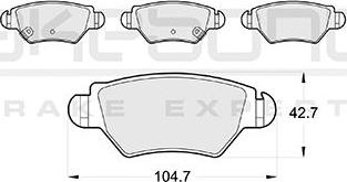 Akebono AN-4338WKE - Kit pastiglie freno, Freno a disco autozon.pro