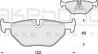 Akebono AN-4332K - Kit pastiglie freno, Freno a disco autozon.pro