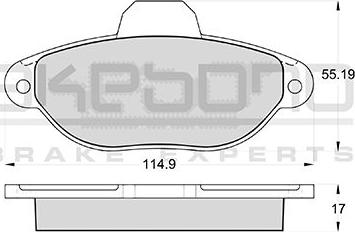 Akebono AN-4322WKE - Kit pastiglie freno, Freno a disco autozon.pro