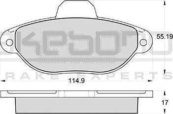 Akebono AN-4322WK - Kit pastiglie freno, Freno a disco autozon.pro