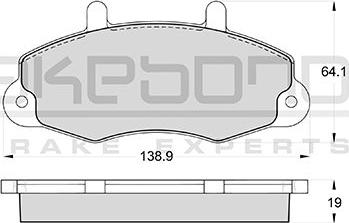 Akebono AN-4379KE - Kit pastiglie freno, Freno a disco autozon.pro