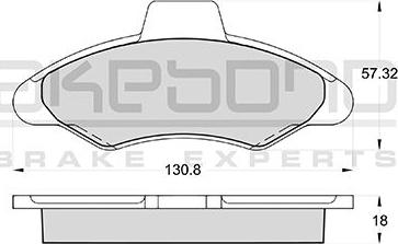 Akebono AN-4375KE - Kit pastiglie freno, Freno a disco autozon.pro