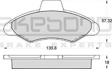 Akebono AN-4375K - Kit pastiglie freno, Freno a disco autozon.pro