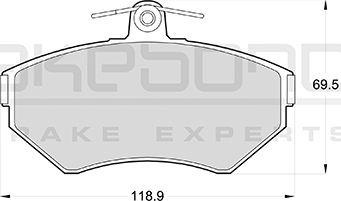 Akebono AN-4373KE - Kit pastiglie freno, Freno a disco autozon.pro