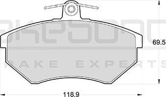 Akebono AN-4372KE - Kit pastiglie freno, Freno a disco autozon.pro