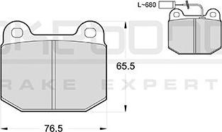 Akebono AN-4299K - Kit pastiglie freno, Freno a disco autozon.pro