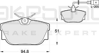 Akebono AN-4290WKE - Kit pastiglie freno, Freno a disco autozon.pro