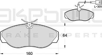 Akebono AN-4293WKE - Kit pastiglie freno, Freno a disco autozon.pro