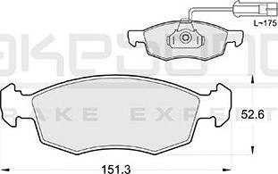 Akebono AN-4297K - Kit pastiglie freno, Freno a disco autozon.pro