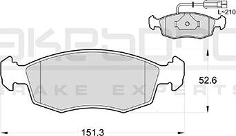 Akebono AN-4249WKE - Kit pastiglie freno, Freno a disco autozon.pro