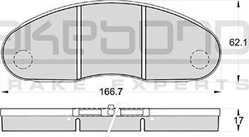 Akebono AN-4244WKE - Kit pastiglie freno, Freno a disco autozon.pro