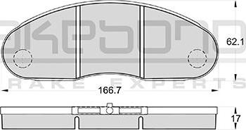 Akebono AN-4245K - Kit pastiglie freno, Freno a disco autozon.pro