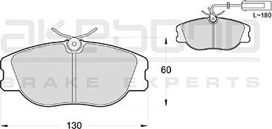 Akebono AN-4247WK - Kit pastiglie freno, Freno a disco autozon.pro