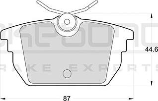 Akebono AN-4255KE - Kit pastiglie freno, Freno a disco autozon.pro