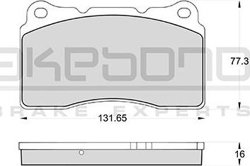 Akebono AN-4251WK - Kit pastiglie freno, Freno a disco autozon.pro