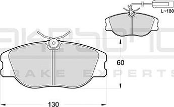 Akebono AN-4258WKE - Kit pastiglie freno, Freno a disco autozon.pro