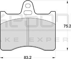 Akebono AN-4252KE - Kit pastiglie freno, Freno a disco autozon.pro