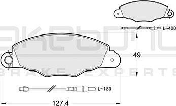 Akebono AN-4263WKE - Kit pastiglie freno, Freno a disco autozon.pro