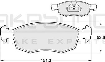 Akebono AN-4262KE - Kit pastiglie freno, Freno a disco autozon.pro