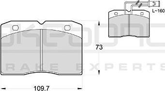 Akebono AN-4201WK - Kit pastiglie freno, Freno a disco autozon.pro