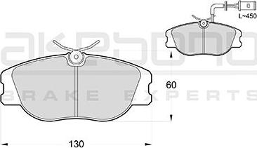 Akebono AN-4208WKE - Kit pastiglie freno, Freno a disco autozon.pro