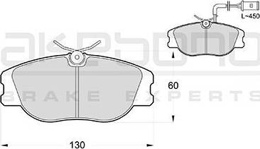 Akebono AN-4208WK - Kit pastiglie freno, Freno a disco autozon.pro