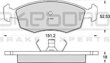 Akebono AN-4203KE - Kit pastiglie freno, Freno a disco autozon.pro