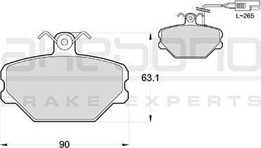 Akebono AN-4214WKE - Kit pastiglie freno, Freno a disco autozon.pro