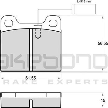 Akebono AN-4217WKE - Kit pastiglie freno, Freno a disco autozon.pro