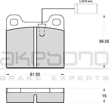 Akebono AN-4217WK - Kit pastiglie freno, Freno a disco autozon.pro