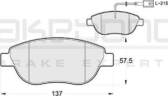 Akebono AN-4286WKE - Kit pastiglie freno, Freno a disco autozon.pro