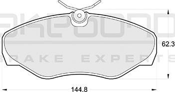 Akebono AN-4281KE - Kit pastiglie freno, Freno a disco autozon.pro