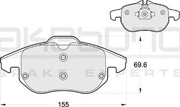 Akebono AN-4288K - Kit pastiglie freno, Freno a disco autozon.pro