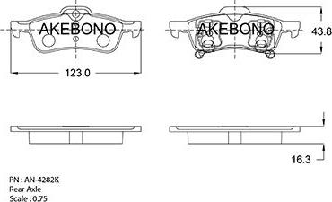 Akebono AN-4282KE - Kit pastiglie freno, Freno a disco autozon.pro