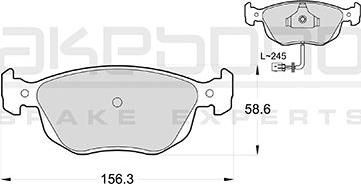 Akebono AN-4234WKE - Kit pastiglie freno, Freno a disco autozon.pro