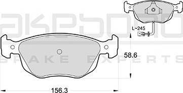 Akebono AN-4234WK - Kit pastiglie freno, Freno a disco autozon.pro