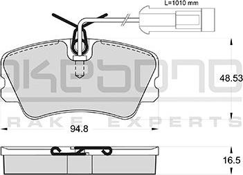 Akebono AN-4236WKE - Kit pastiglie freno, Freno a disco autozon.pro